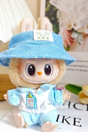 Labubu Clothing & Hat - Blue & Pink Student Style Set | nekolulu