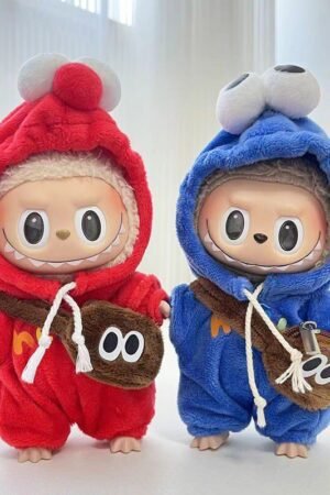 Labubu Clothing - Plush Doll Replacing Clothes Set (Red/Blue) | nekolulu