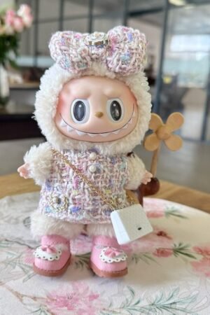 Labubu Clothes Set - Tweed Jacket with Mini Bag & Shoes | nekolulu