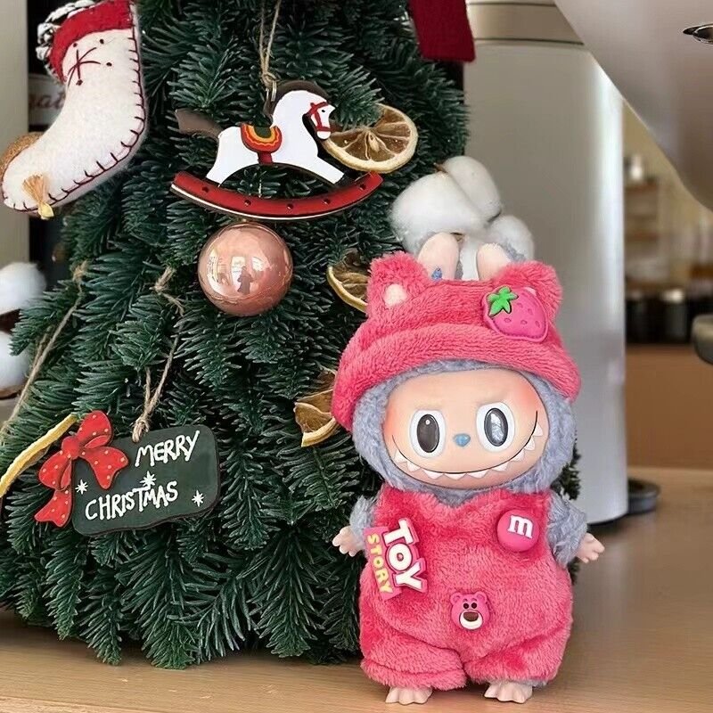 Labubu Clothes Set – Pink Fluffy Outfit with Hat & "Toy Story" Details | nekolulu 1 Labubu Clothes Set – Pink Fluffy Outfit with Hat & "Toy Story" Details | nekolulu