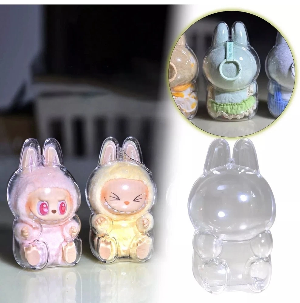 Labubu Accessories - Clear Protective Plush Cover Case (2-6PCS) | nekolulu 1 Labubu Accessories - Clear Protective Plush Cover Case (2-6PCS) | nekolulu
