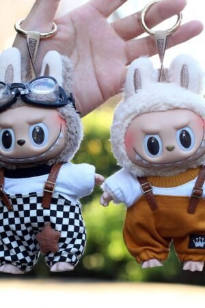 Labubu Clothes Set - Handmade T-shirt & Overalls (Wind Chaser Youth) | nekolulu