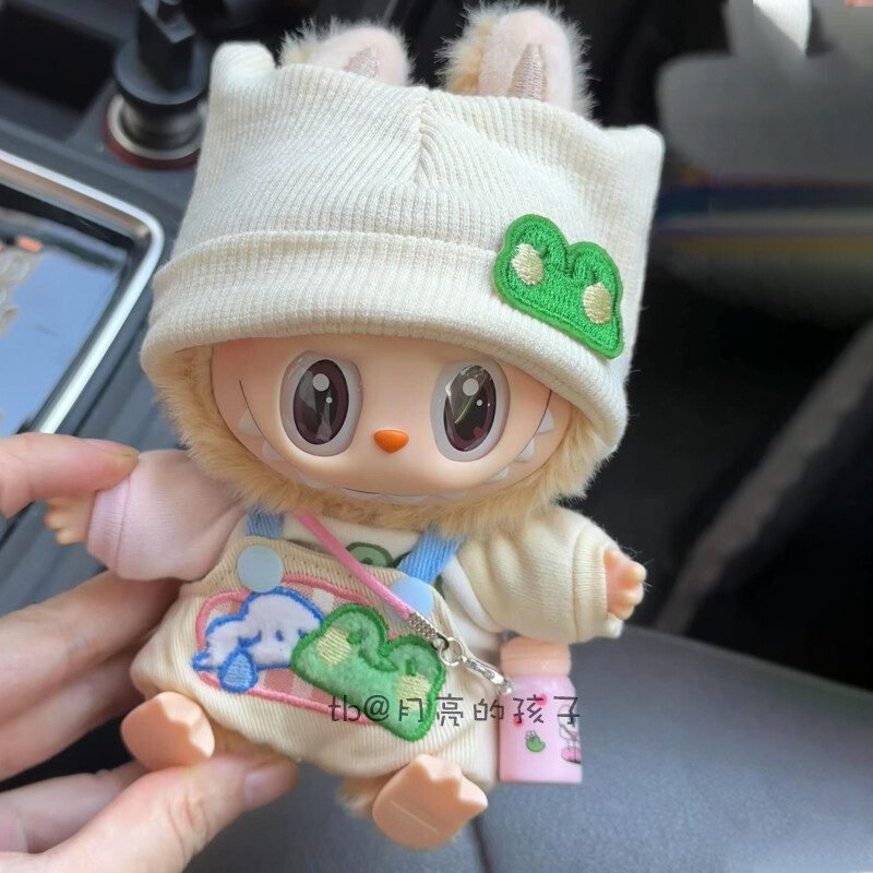 Labubu Clothes Set – Cartoon Overalls & Knitted Hat | nekolulu 3 Labubu Clothes Set – Cartoon Overalls & Knitted Hat | nekolulu - Image 3