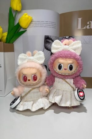Labubu Clothes Set – Elegant Dress & Bow Styles (Fits 15/17CM) | nekolulu