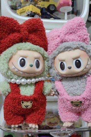 Labubu Clothing & Accessories - Plush Hat, Shirt, Pants & Tie Set | nekolulu