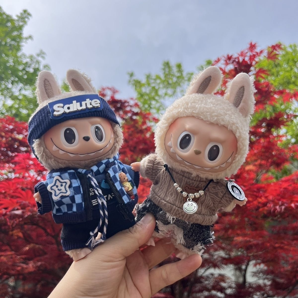 Labubu Clothing - Blue Checker Clothes Set | nekolulu 2 Labubu Clothing - Blue Checker Clothes Set | nekolulu - Image 2