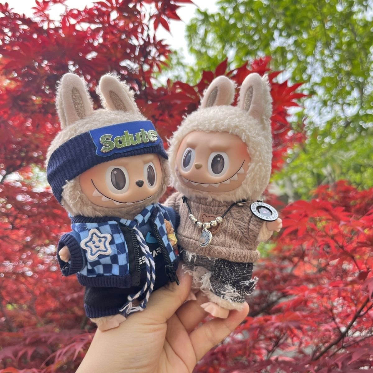 Labubu Clothing - Blue Checker Clothes Set | nekolulu 4 Labubu Clothing - Blue Checker Clothes Set | nekolulu - Image 4