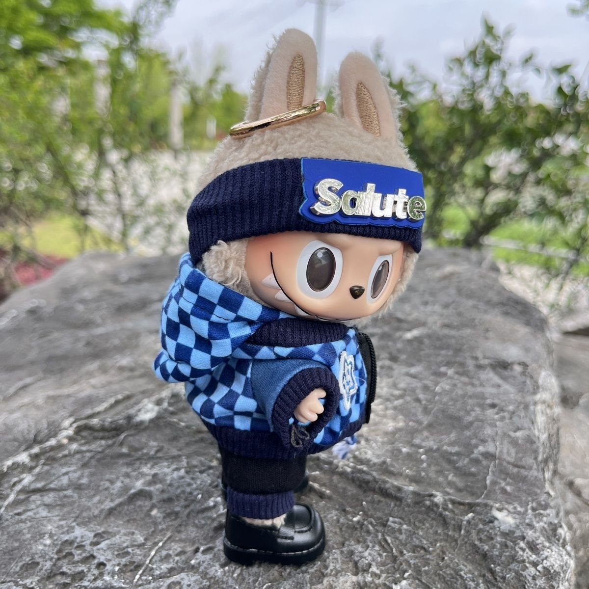 Labubu Clothing - Blue Checker Clothes Set | nekolulu 8 Labubu Clothing - Blue Checker Clothes Set | nekolulu - Image 8