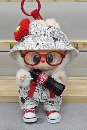 Labubu Clothing & Accessories - Fashion Graffiti Hat Jumpsuit Set | nekolulu