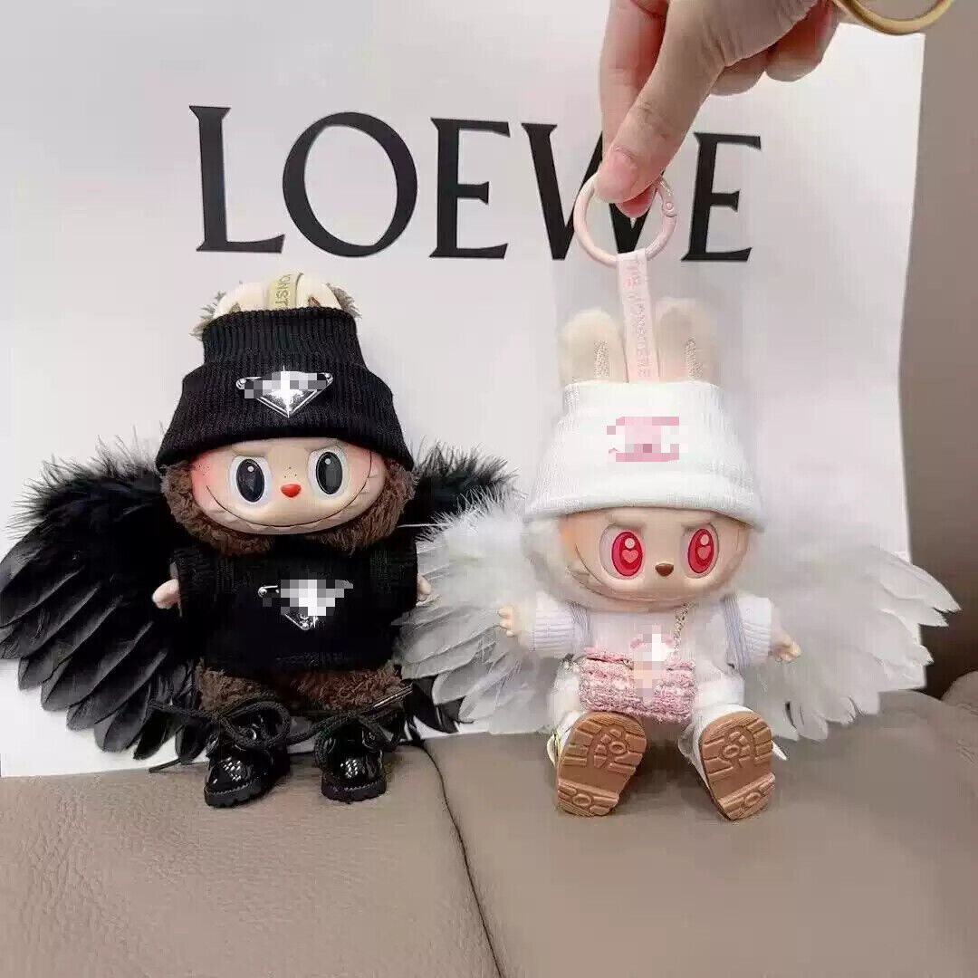 Labubu Clothes Set – 2025 Handmade Plush Angel Outfits (Black/White) | nekolulu 1 Labubu Clothes Set – 2025 Handmade Plush Angel Outfits (Black/White) | nekolulu