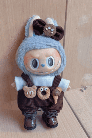 Labubu Clothes - Plush Doll Donut Overalls Set | nekolulu