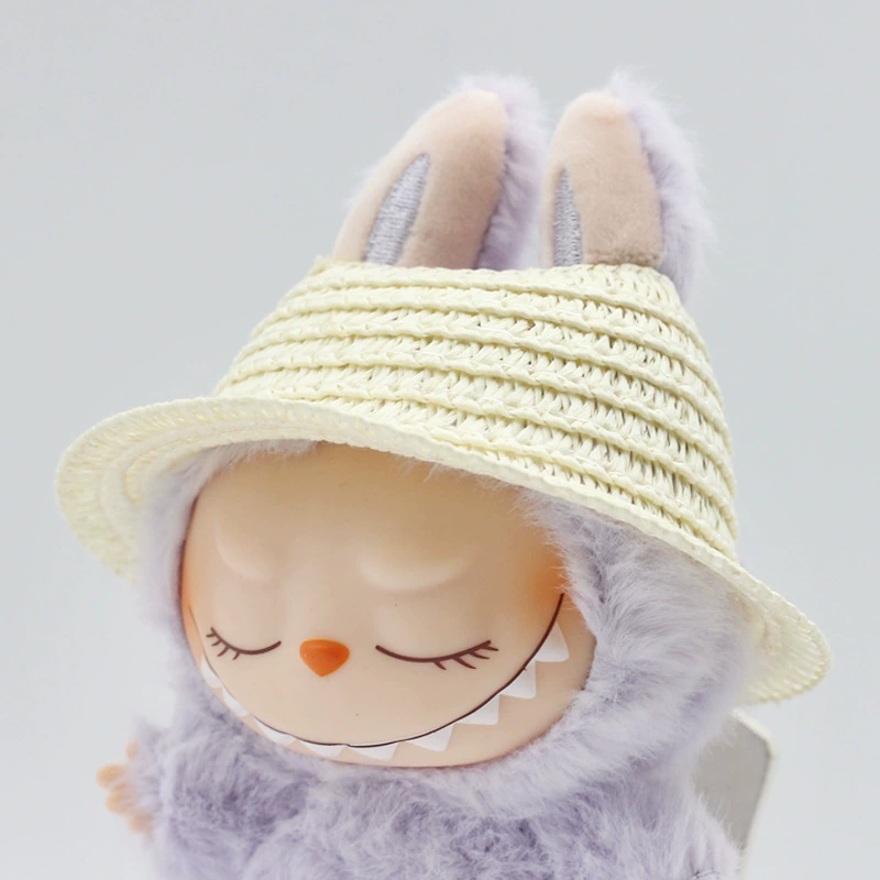 Labubu Open-Mouthed Straw Hat - Woven Hat, Labubu Doll Accessories | nekolulu 3 Labubu Open-Mouthed Straw Hat - Woven Hat, Labubu Doll Accessories | nekolulu - Image 3