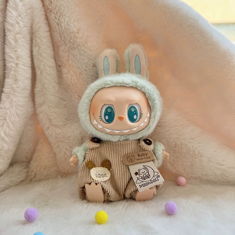 LABUBU Clothes Set - Black/Brown Moon Bear Pants & Two-piece Outfits 3 LABUBU Clothes Set - Black/Brown Moon Bear Pants & Two-piece Outfits - Image 3