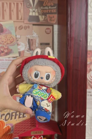 LABUBU Clothes Set - Cartoon Flower Puppy Four-piece Outfit