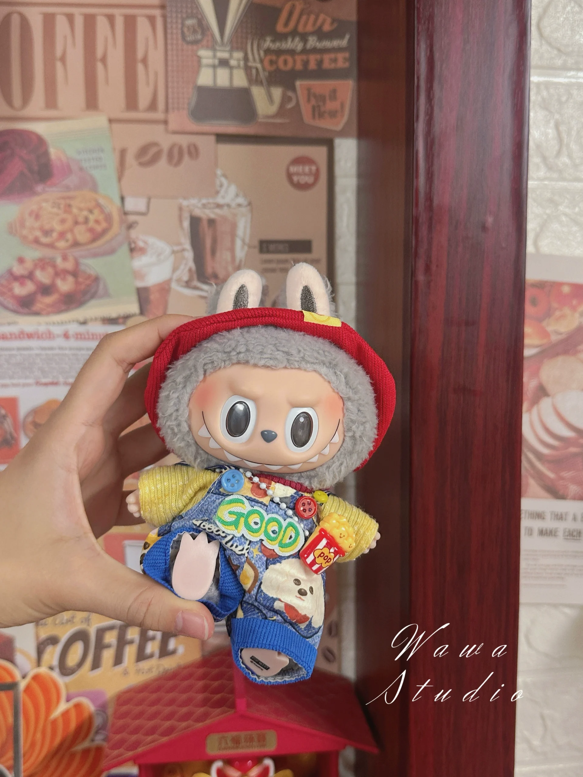 LABUBU Clothes Set - Cartoon Flower Puppy Four-piece Outfit 1 LABUBU Clothes Set - Cartoon Flower Puppy Four-piece Outfit