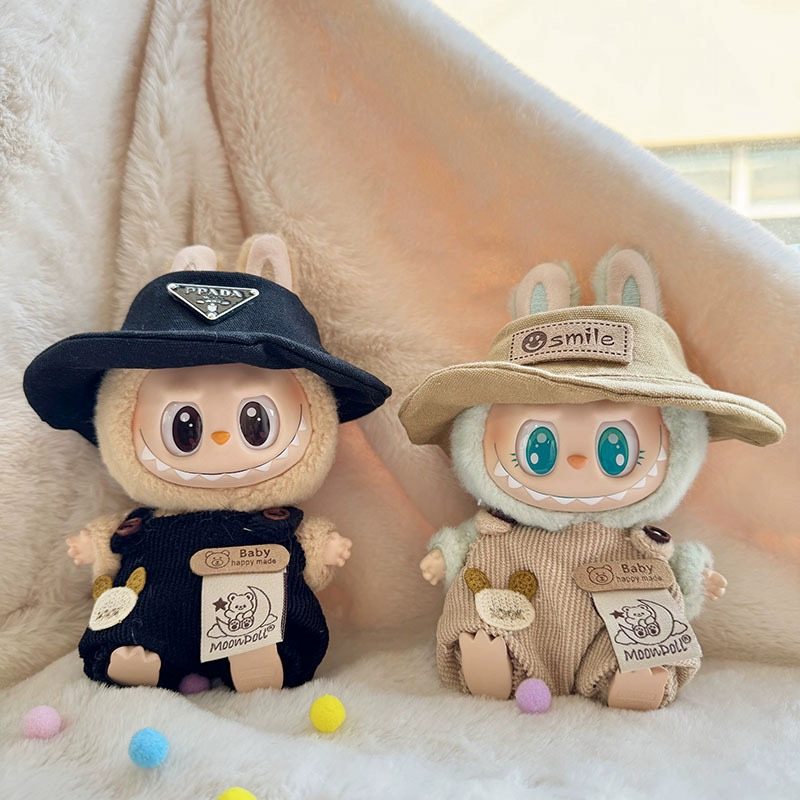 LABUBU Clothes Set - Black/Brown Moon Bear Pants & Two-piece Outfits 1 LABUBU Clothes Set - Black/Brown Moon Bear Pants & Two-piece Outfits