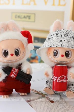 LABUBU Clothes Set - Fisherman Hat, Overalls, Canvas Shoes Outfits