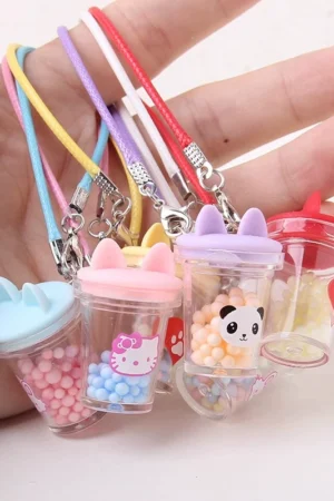 Labubu Mini Kettle Pendant - Hollow Water Cup Charm | nekolulu