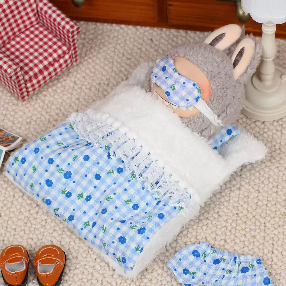 Labubu Cute Bed Sheets - Doll Mini Bedding Set for 17CM & Under Labubu Dolls | nekolulu 1 Labubu Cute Bed Sheets - Doll Mini Bedding Set for 17CM & Under Labubu Dolls | nekolulu