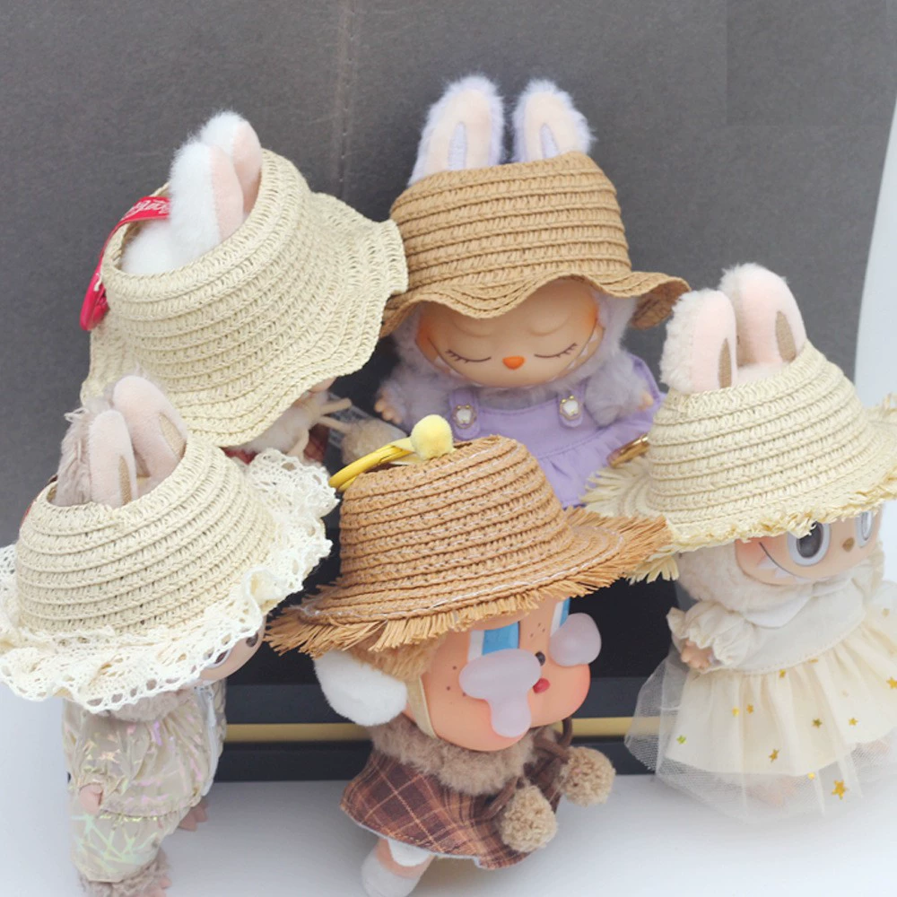 Labubu Doll Straw Hat - Handmade Woven, Multi-color, Labubu Doll Accessories | nekolulu 4 Labubu Doll Straw Hat - Handmade Woven, Multi-color, Labubu Doll Accessories | nekolulu - Image 4