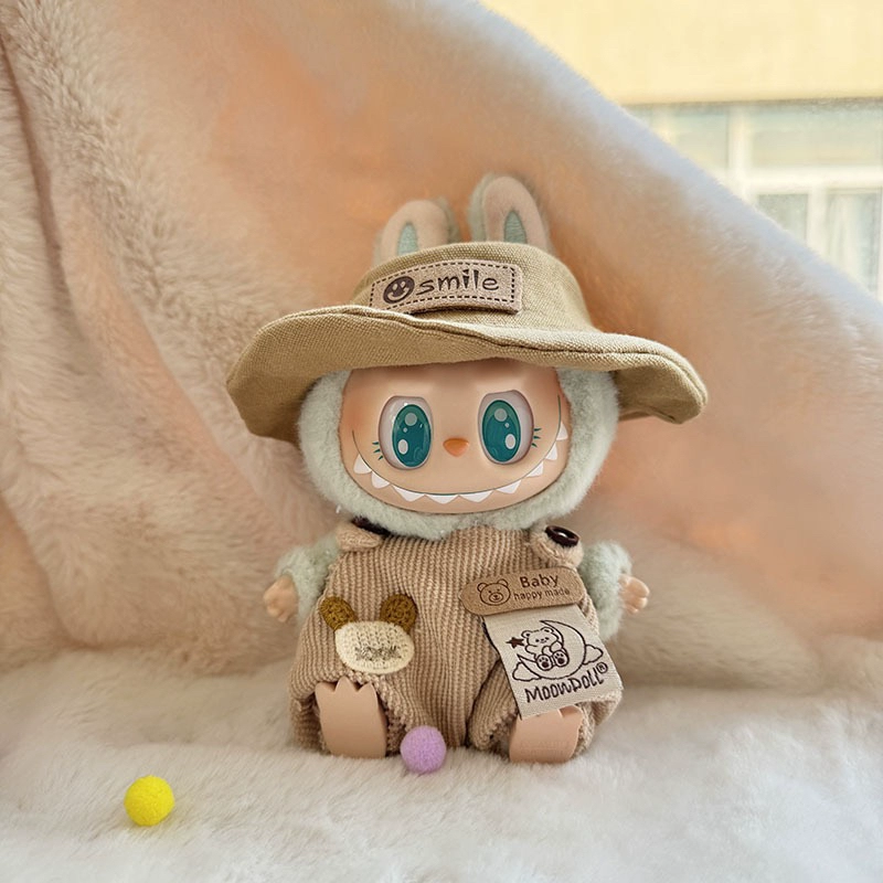 LABUBU Clothes Set - Black/Brown Moon Bear Pants & Two-piece Outfits 2 LABUBU Clothes Set - Black/Brown Moon Bear Pants & Two-piece Outfits - Image 2