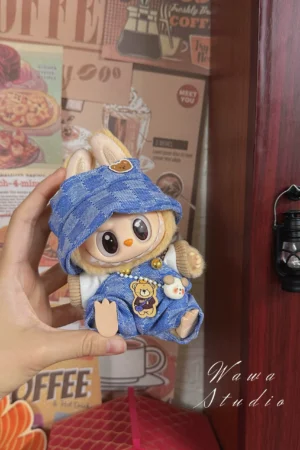 LABUBU Clothes Set - Denim British Four-piece Outfit