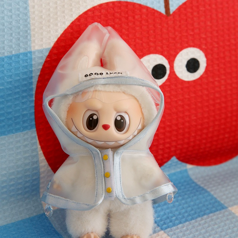 Labubu Clothes Set – Transparent Letter Raincoat | nekolulu 3 Labubu Clothes Set – Transparent Letter Raincoat | nekolulu - Image 3