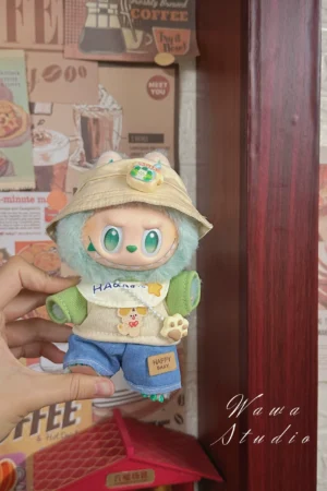 LABUBU Clothes Set - Casual Fisherman Overalls / T-shirt Outfits