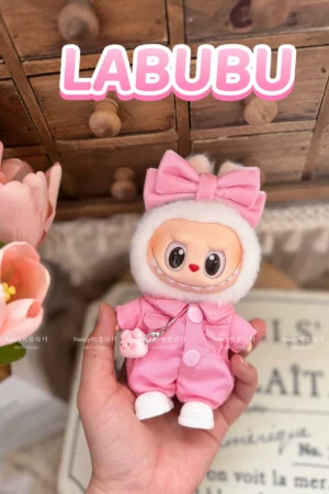 Labubu Clothes Set - Pink Work Jumpsuit (15/17CM) | nekolulu