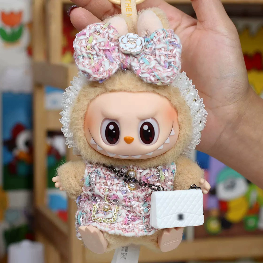 LABUBU Clothes Set - Colorful Little Fragrance Two-piece Outfit 1 LABUBU Clothes Set - Colorful Little Fragrance Two-piece Outfit