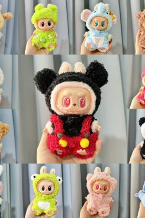 Labubu II Doll Clothes: 15/17CM Kpop Idol Jumpsuit & Outfit Set (13 Styles)