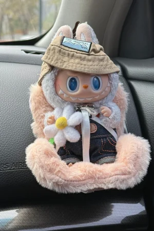 Labubu Doll Accessories: 15/17CM Car Safety Seat Air Vent Aromatherapy Decor