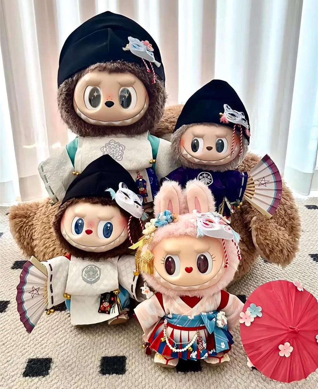 The New Frontier of Doll Fashion: Business Prospects and Opportunities in Labubu Doll Clothing 3 Labubu Onmyoji outfits collection showing detailed craftsmanship and design