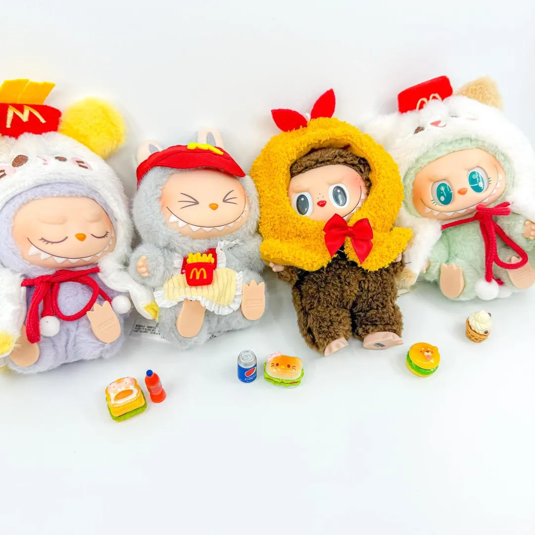 The New Frontier of Doll Fashion: Business Prospects and Opportunities in Labubu Doll Clothing 4 Labubu outfit fast food McDonald's costume showing creative themed designs