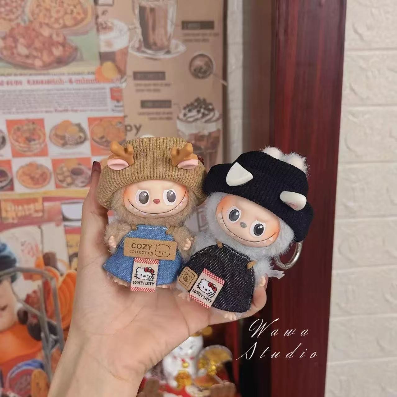 Labubu dolls showcasing sustainable fashion accessories