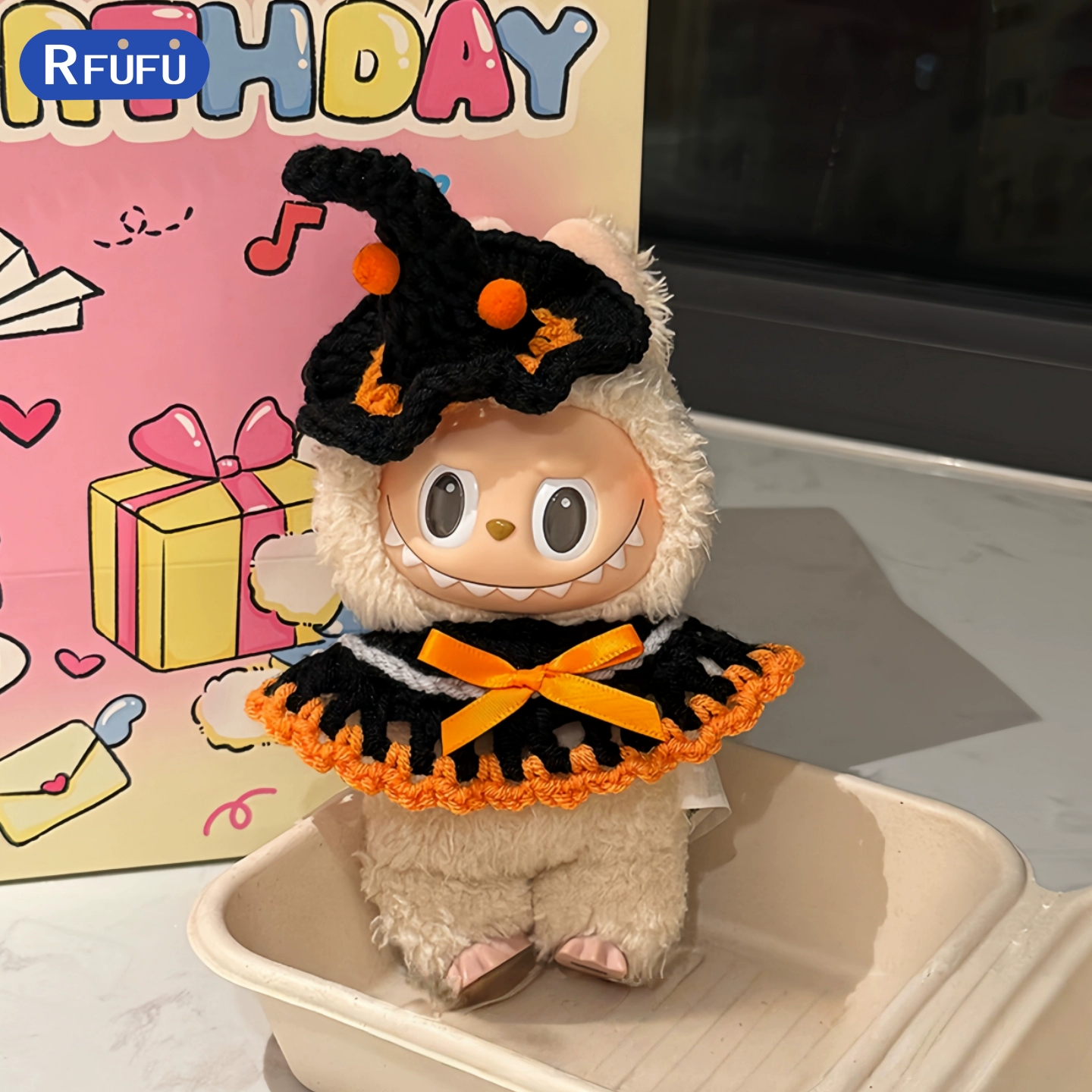 Labubu Doll Clothes (Halloween) – Crocheted Witch Hat & Pumpkin Suit for 1st-3rd Gen Labubu (12 SKUs) | nekolulu 5 Labubu Doll Clothes (Halloween) – Crocheted Witch Hat & Pumpkin Suit for 1st-3rd Gen Labubu (12 SKUs) | nekolulu - Image 5
