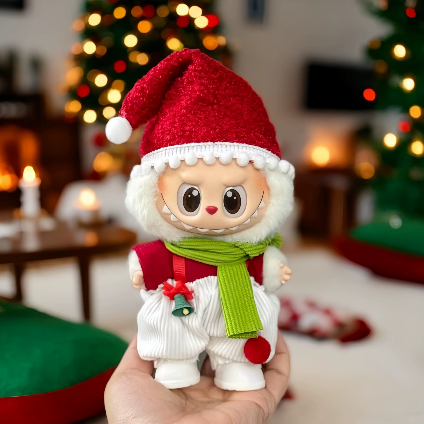 17cm labubu macaron vinyl doll pendant clothes special price Christmas baby clothes set 4 17cm labubu macaron vinyl doll pendant clothes special price Christmas baby clothes set - Image 4