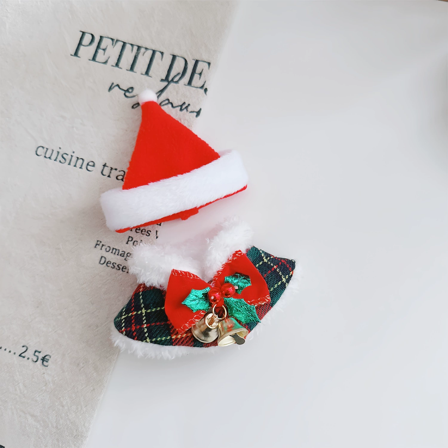 Labubu Doll Clothes (Christmas) – 10CM Mini 4.0 Heart Code Christmas Shawl & Hat (7 SKUs) | nekolulu 6 Labubu Doll Clothes (Christmas) – 10CM Mini 4.0 Heart Code Christmas Shawl & Hat (7 SKUs) | nekolulu - Image 6