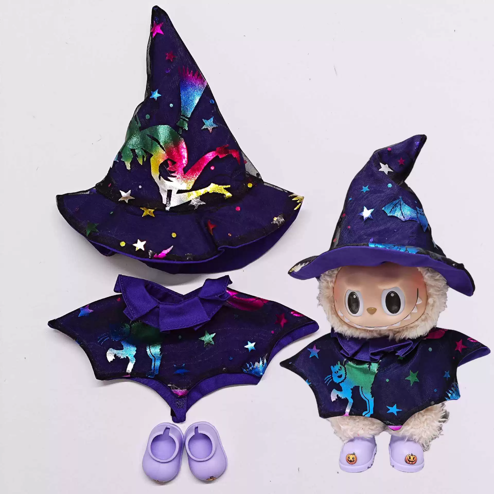 Labubu Doll Clothes (Halloween) – 17CM Witch Cloak, Hat & Skirt Set for 1st-3rd Gen Labubu (18 SKUs) | nekolulu 12 Labubu Doll Clothes (Halloween) – 17CM Witch Cloak, Hat & Skirt Set for 1st-3rd Gen Labubu (18 SKUs) | nekolulu - Image 12