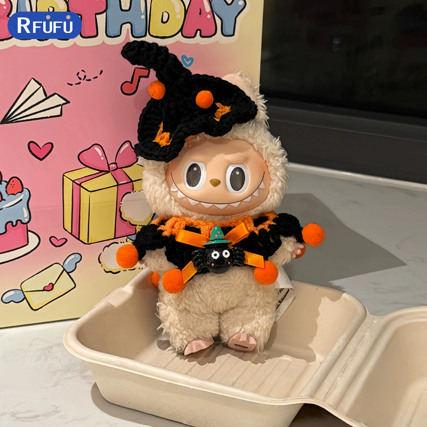 Labubu Doll Clothes (Halloween) – Crocheted Witch Hat & Pumpkin Suit for 1st-3rd Gen Labubu (12 SKUs) | nekolulu 4 Labubu Doll Clothes (Halloween) – Crocheted Witch Hat & Pumpkin Suit for 1st-3rd Gen Labubu (12 SKUs) | nekolulu - Image 4