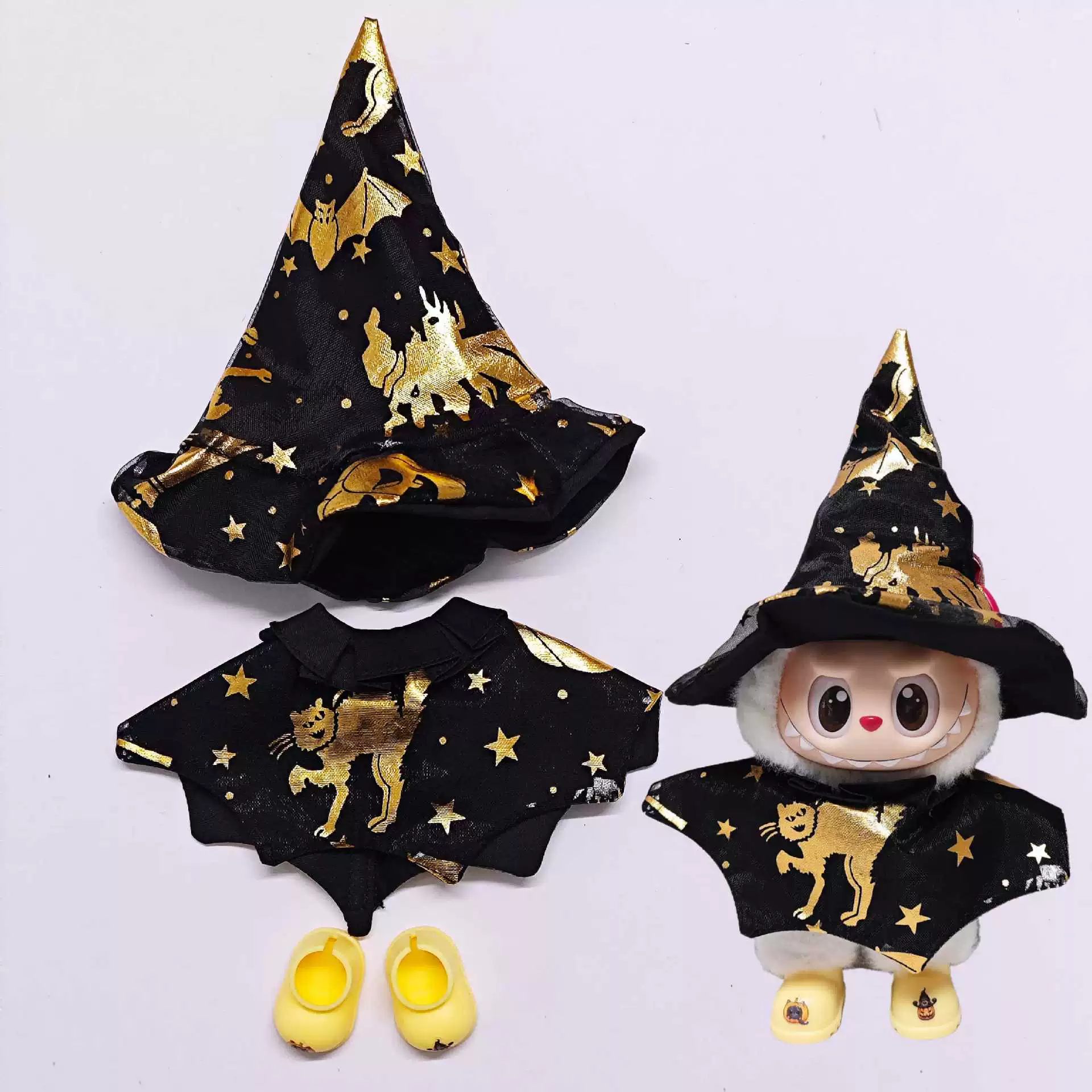 Labubu Doll Clothes (Halloween) – 17CM Witch Cloak, Hat & Skirt Set for 1st-3rd Gen Labubu (18 SKUs) | nekolulu 6 Labubu Doll Clothes (Halloween) – 17CM Witch Cloak, Hat & Skirt Set for 1st-3rd Gen Labubu (18 SKUs) | nekolulu - Image 6