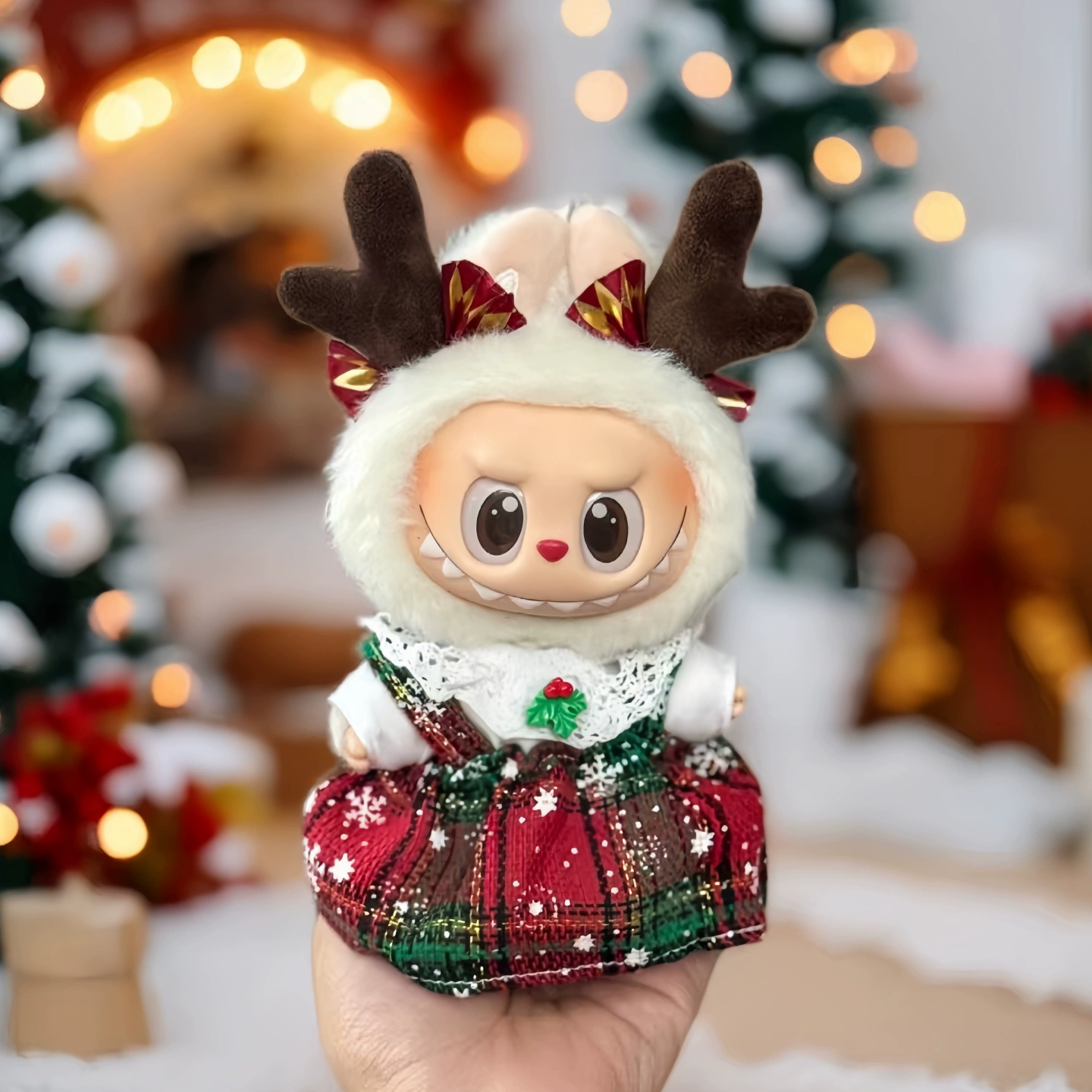 17cm labubu macaron vinyl doll pendant clothes special price Christmas baby clothes set 8 17cm labubu macaron vinyl doll pendant clothes special price Christmas baby clothes set - Image 8