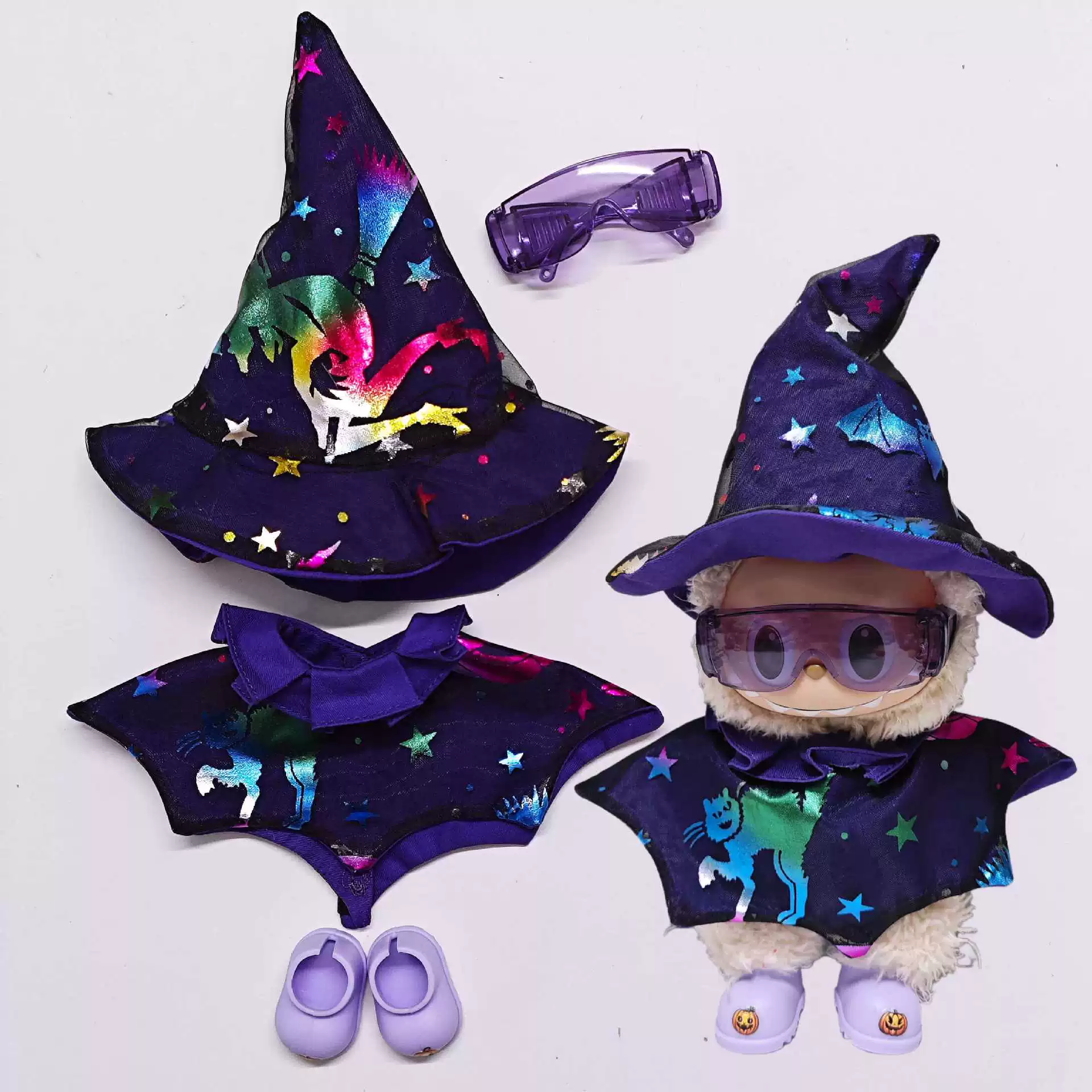 Labubu Doll Clothes (Halloween) – 17CM Witch Cloak, Hat & Skirt Set for 1st-3rd Gen Labubu (18 SKUs) | nekolulu 10 Labubu Doll Clothes (Halloween) – 17CM Witch Cloak, Hat & Skirt Set for 1st-3rd Gen Labubu (18 SKUs) | nekolulu - Image 10