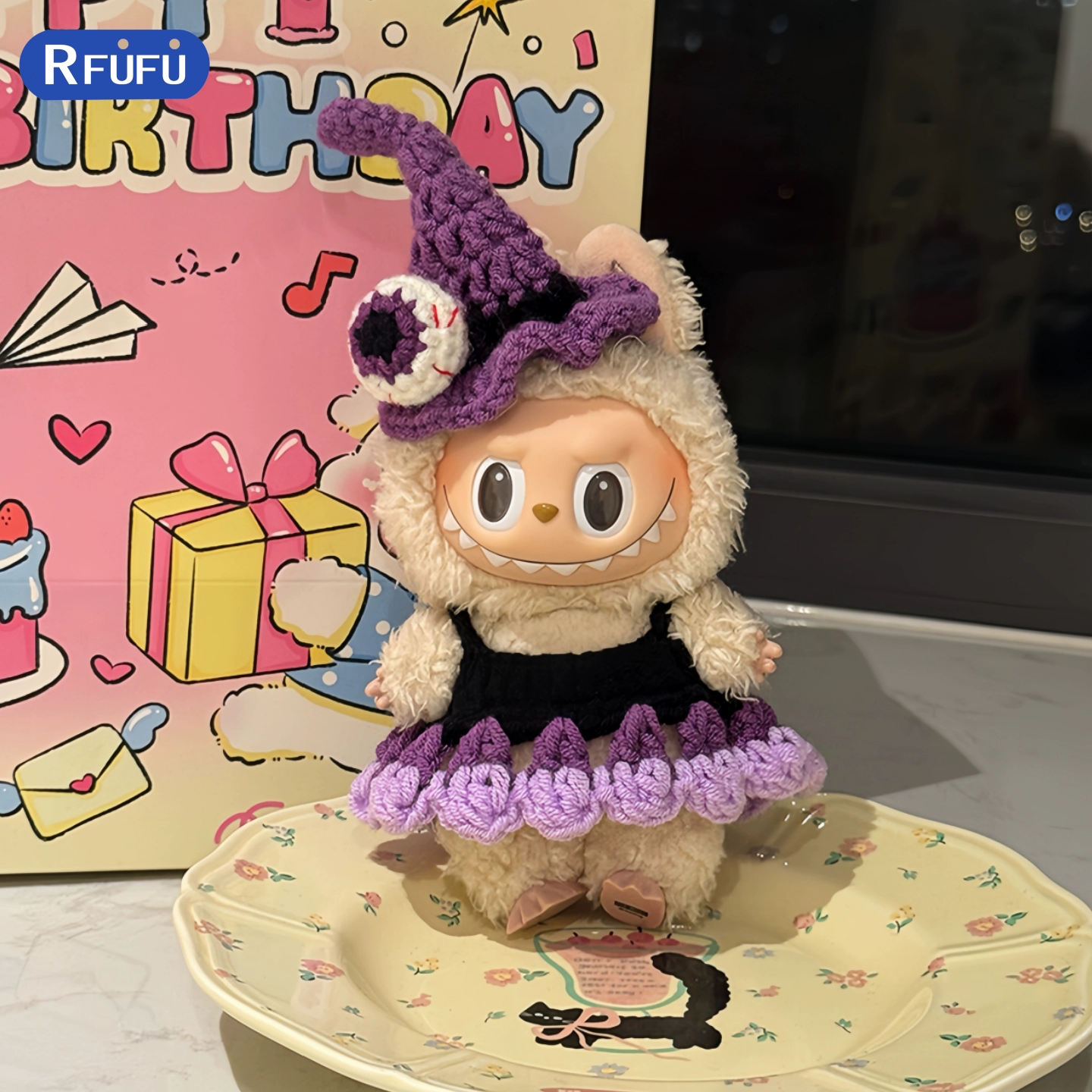 Labubu Doll Clothes (Halloween) – Crocheted Witch Hat & Pumpkin Suit for 1st-3rd Gen Labubu (12 SKUs) | nekolulu 2 Labubu Doll Clothes (Halloween) – Crocheted Witch Hat & Pumpkin Suit for 1st-3rd Gen Labubu (12 SKUs) | nekolulu - Image 2