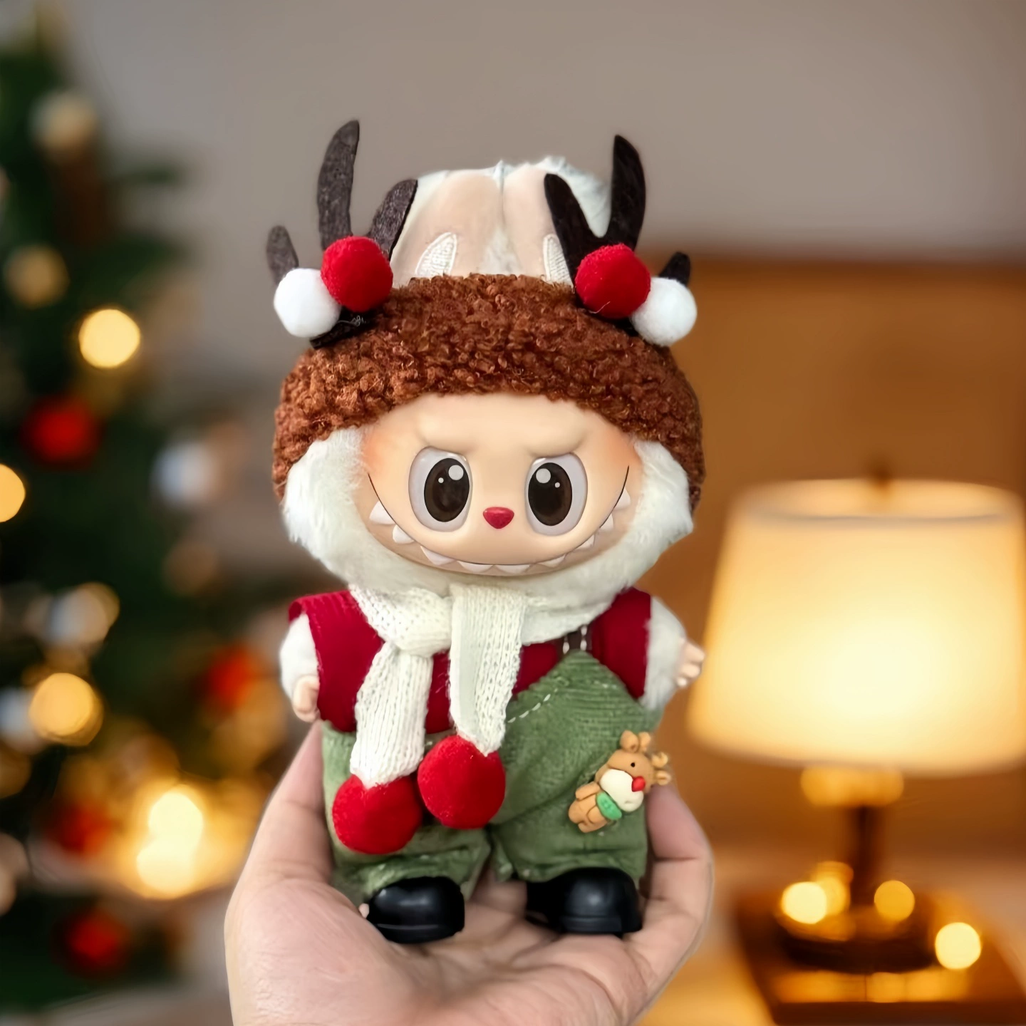 17cm labubu macaron vinyl doll pendant clothes special price Christmas baby clothes set 3 17cm labubu macaron vinyl doll pendant clothes special price Christmas baby clothes set - Image 3