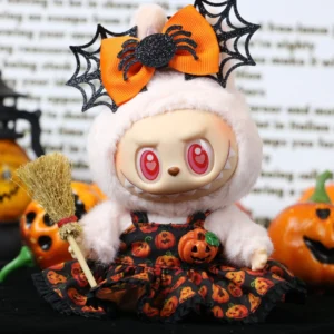 Home 31 Labubu Doll Clothes (Halloween) – 17CM Pumpkin Devil Angel Skirt & Carnival Outfits (8 SKUs) | nekolulu