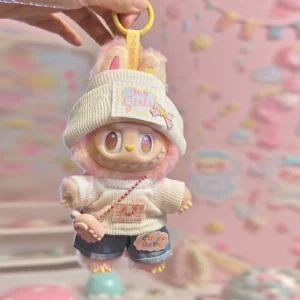 Labubu Doll Clothes – 1st-4th Gen Casual Knit Sweater, Shorts, & Beanie Set (2 SKUs) | nekolulu