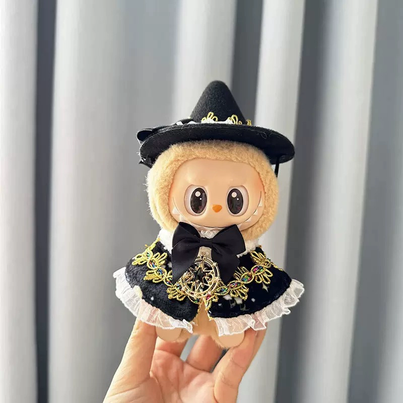 Labubu Doll Clothes (Costume) – Elegant Black Witch Suit & Pointed Hat for 1st-4th Gen Labubu (1 SKU) | nekolulu 3 Labubu Doll Clothes (Costume) – Elegant Black Witch Suit & Pointed Hat for 1st-4th Gen Labubu (1 SKU) | nekolulu - Image 3