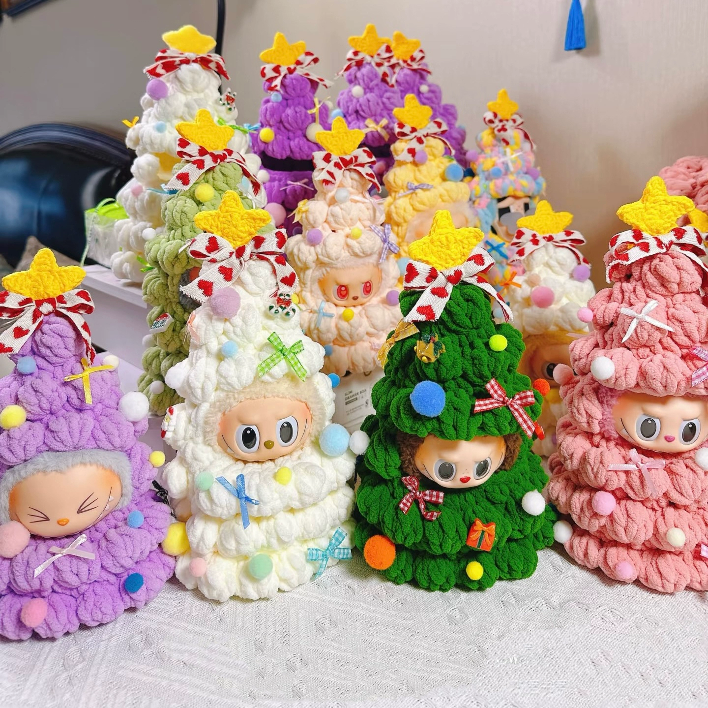 Labubu Doll Clothes (Christmas) – Fluffy Christmas Tree House Suit for 3rd Gen Labubu (5 SKUs) | nekolulu 1 Labubu Doll Clothes (Christmas) – Fluffy Christmas Tree House Suit for 3rd Gen Labubu (5 SKUs) | nekolulu