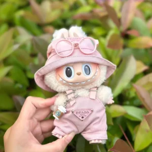 Labubu Doll Clothes (Overalls) – 10-17CM Pink Dopamine Overalls & Accessories for 1st-4th Gen Labubu (11 SKUs) | nekolulu